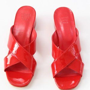 ISO maryam nassir zadeh red patent calf lauren slide 39